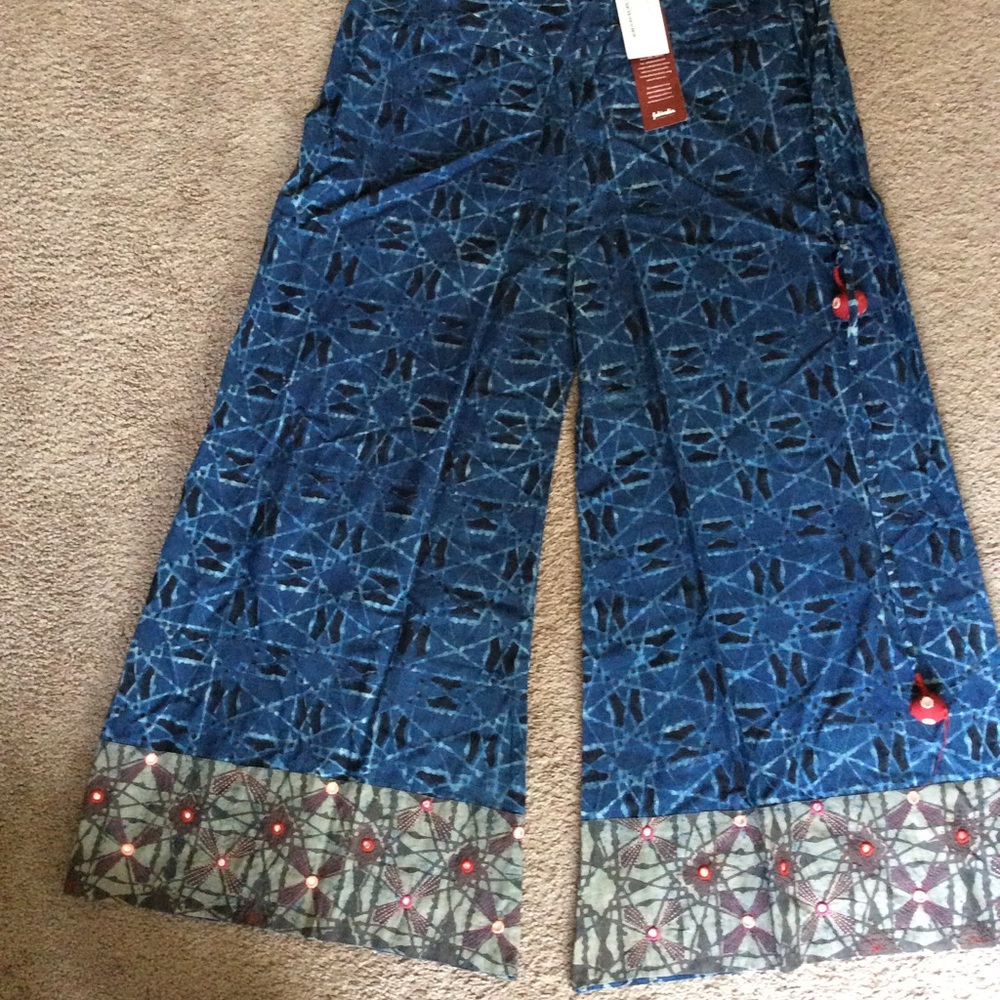 Handmade cotton indigo palazzo pants by FabIndia